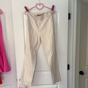 DROMe 100% Leather White Pant Small